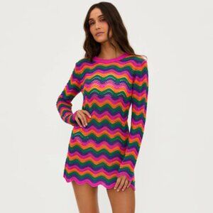 CYBER SALE ‼️  BEACH RIOT Libbi Dress Sunset Waves - Size Medium